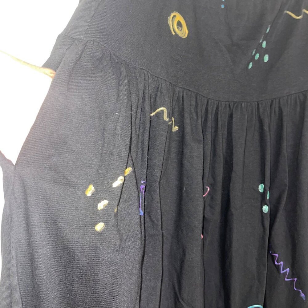 Cristina Maxx Vintage 90s Womens Sweater Skirt Set Size XL Black Cardigan V Neck - Picture 9 of 10